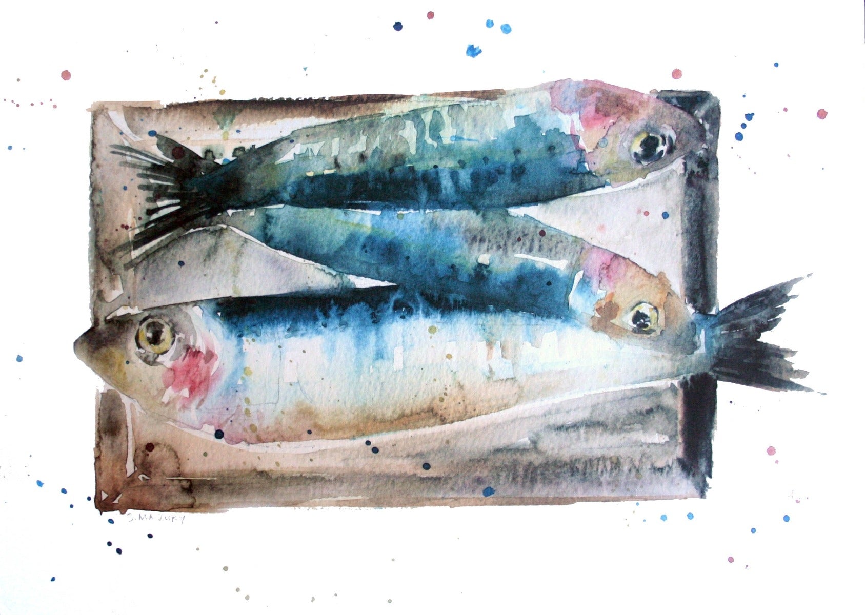 Animals Fish - Market Mackerel Unframed