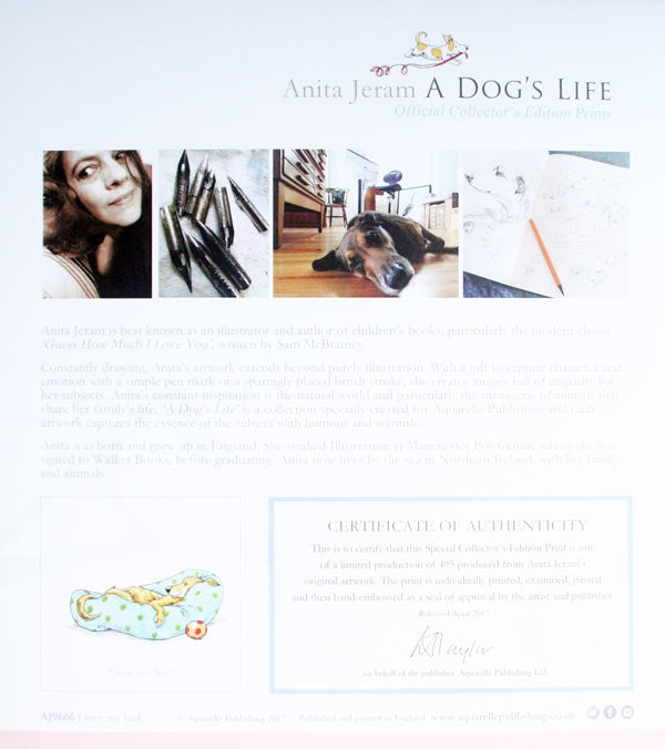 Print - A Dog's Life I Love My Bed