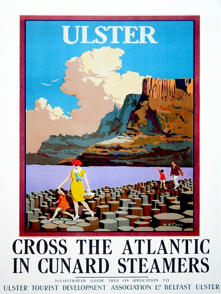 Ireland Co Antrim - Giant's Causeway Cunard Steamers (UF) 70x100