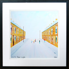 123 Red Lights Framed 40 x 40