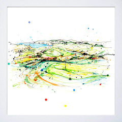 Print Open Edition Golf - Royal Portrush from the 15th-30 x 30-White Box Frame (No Mount)