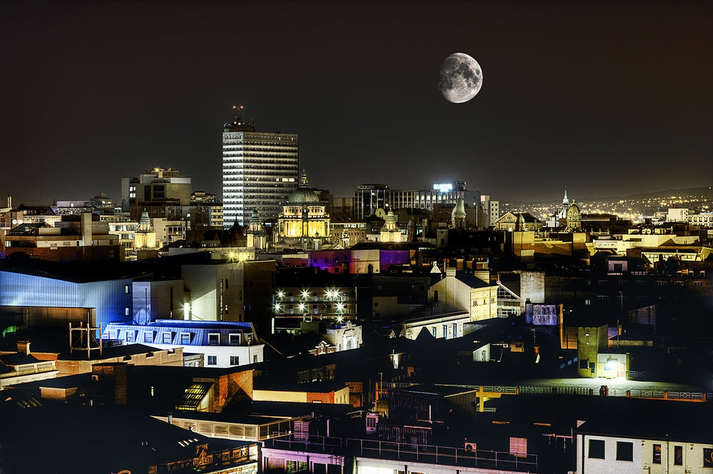 Belfast By Moonlight - Unframed