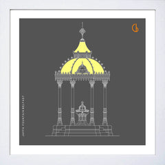 Belfast Jaffa Fountain-29 x 29-White Box Frame