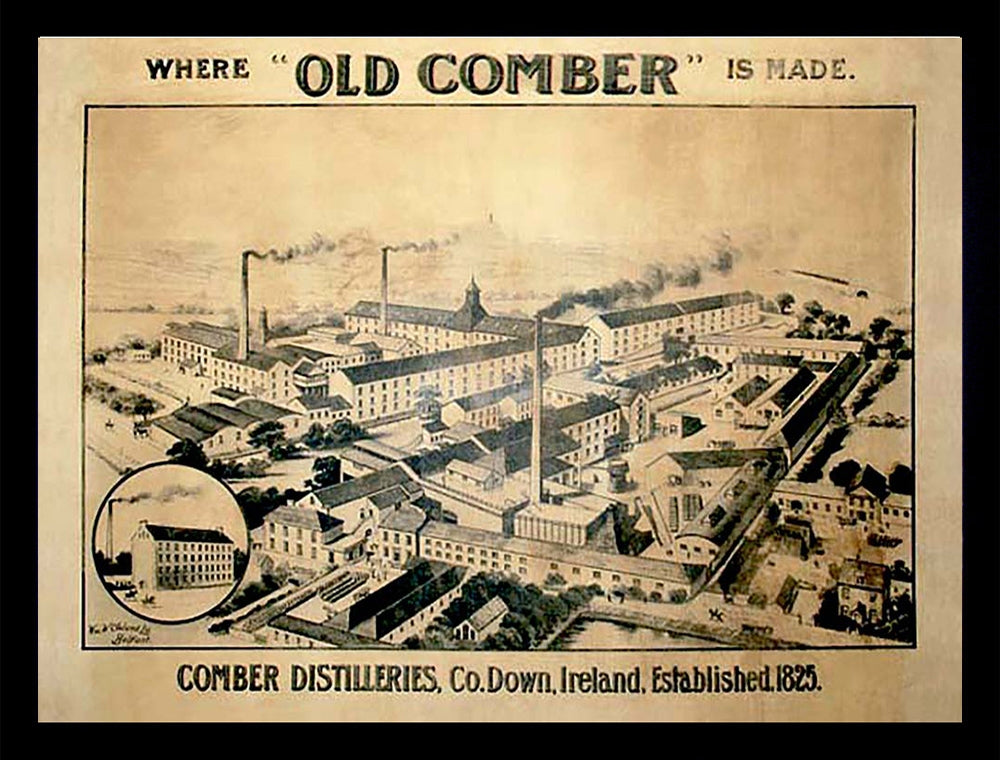 Old Comber Distillery, Northern Ireland 70x100 Frame Black