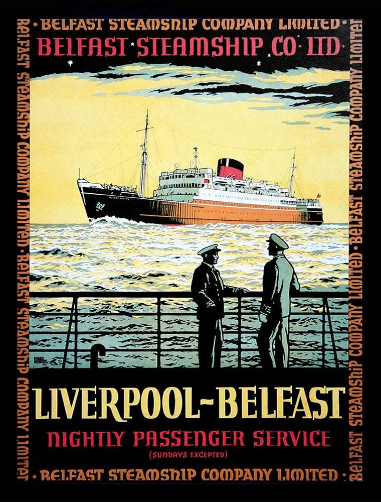 Ireland Co Antrim - Belfast Liverpool Ferry (FB) 30x40