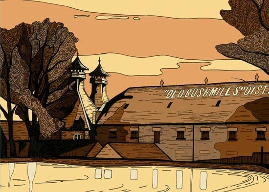 Bushmills Distillery In Brown
