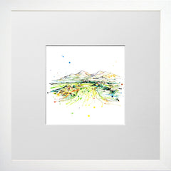 Print Open Edition Golf - Royal Co Down Ninth Hole-12 x 12-Small Flat White Frame