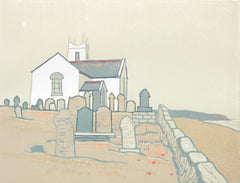 Linocut Print - Co Antrim Ballintoy Church 2017