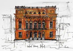 Sketchbook On Paper - Central Library, Belfast