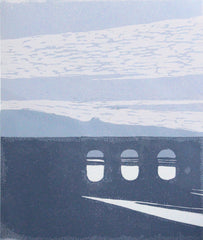 Linocut Print - Co Down Downshire Bridge 2011