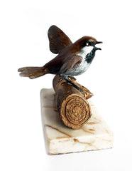 Sparrow On Log