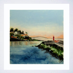 Print Landscapes - View towards Skipping Stone, Bangor pier