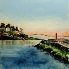 Print Landscapes - View towards Skipping Stone, Bangor pier