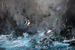Original - Where The Puffins Roam (Diptych)