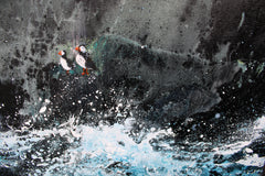 Original - Where The Puffins Roam (Diptych)
