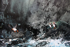 Original - Where The Puffins Roam (Diptych)