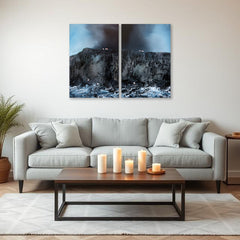 Original - Where The Puffins Roam (Diptych)