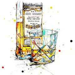 Print Open Edition Drinks - A Wee Night Cap II-30 x 30-Unframed