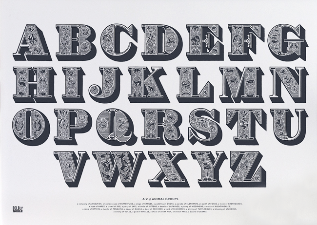 Animals - A-Z of Animal Groups Unframed