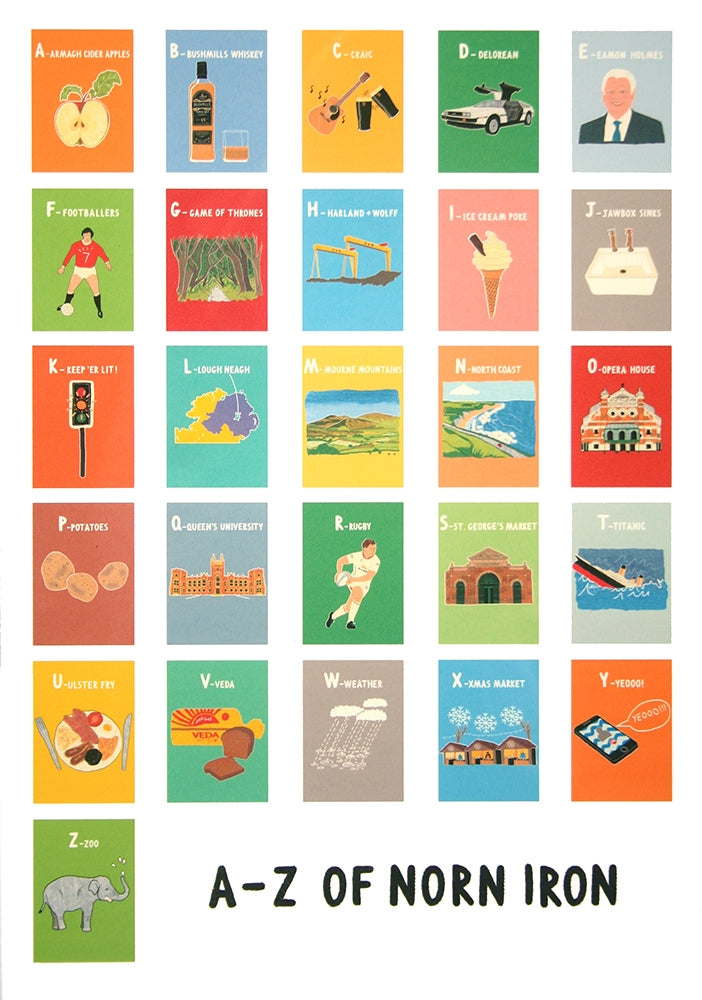 Northern Irish - A-Z Of Norn Iron Unframed