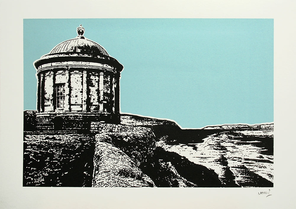 Mussenden Temple In Blue-42 x 30-Unframed