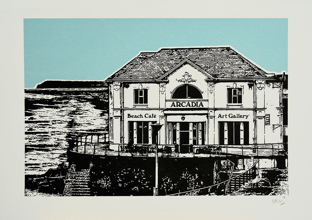 Winter Arcadia In Blue-42 x 30-Unframed