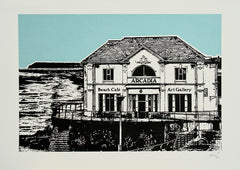 Winter Arcadia In Blue-42 x 30-Unframed