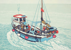 Linocut Print - Co Down A Grand Day Out