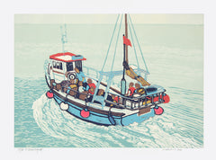 Linocut Print - Co Down A Grand Day Out Unframed