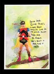 A Wee Robin - Flat Black Frame