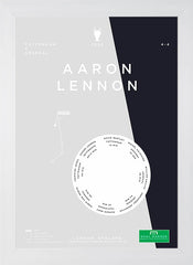 Tottenham - Aaron Lennon vs Arsenal 2008-30 x 42-Flat White Frame