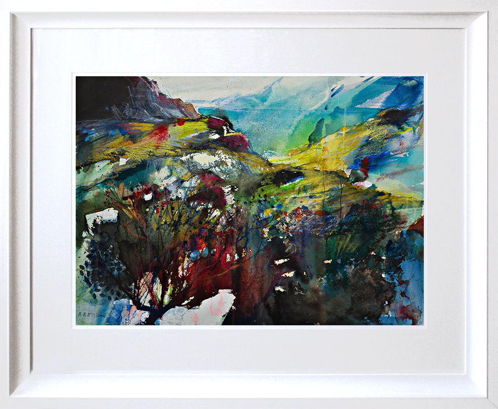 Print - Abstraction Horn Head Chunky White Frame