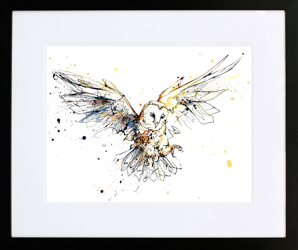 Print Ltd Edition Animals - Accomplish - Black Wide Box Frame