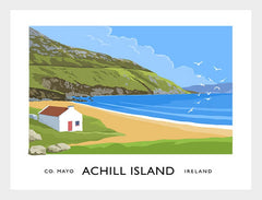 Co Mayo - Achill Island Frame White 40x30 No Mount