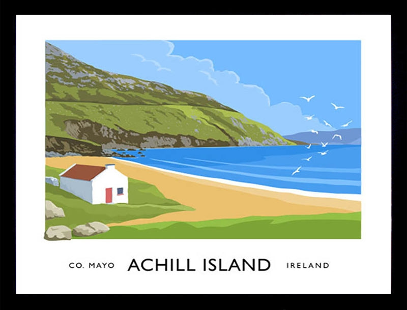 Co Mayo - Achill Island Frame Black 70x50