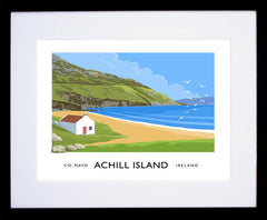 Co Mayo - Achill Island Frame Black 40x30 With Mount