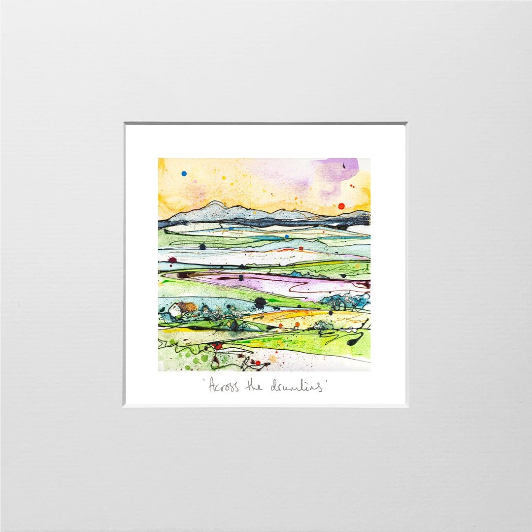 Print Open Edition Landscape - Across the Drumlins-12 x 12-Unframed