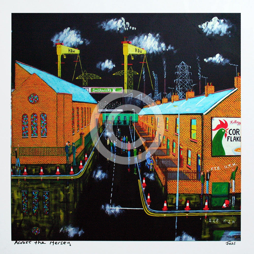 Print - Across The Mersey 40 x 40 Unframed