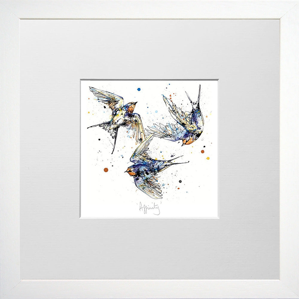 Print Open Edition Animals - Affinity-12 x 12-Small Flat White Frame
