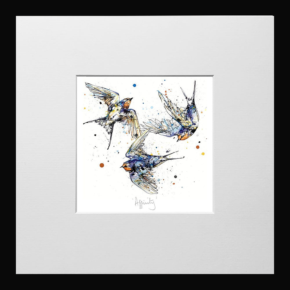 Print Open Edition Animals - Affinity-12 x 12-Small Flat Black Frame