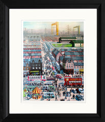 Print - After The Match East Belfast Black Frame 39.5x50.5