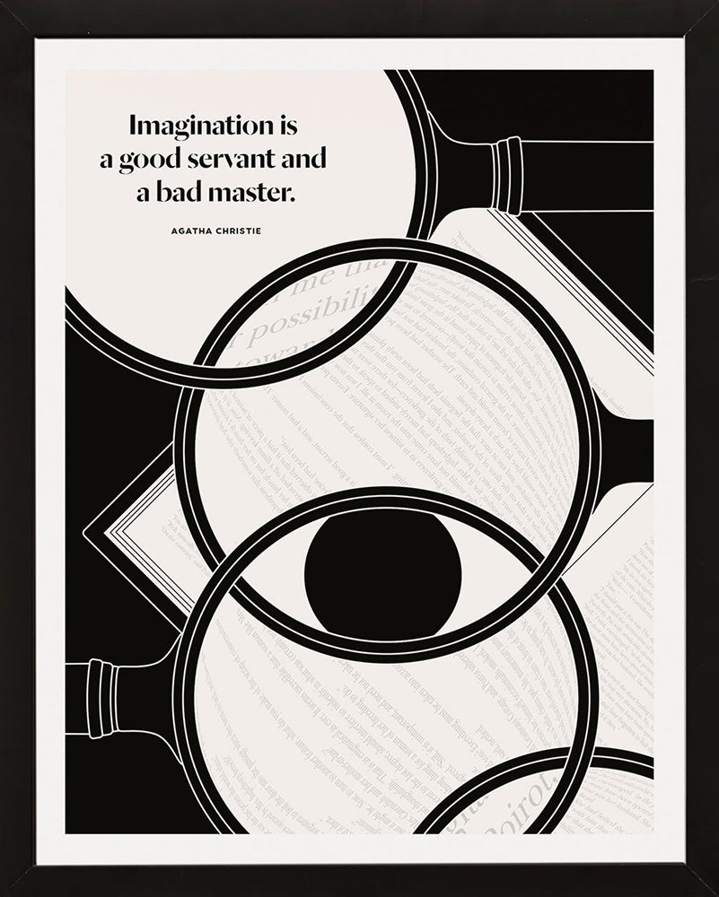 Literary Print - Agatha Christie - Imagination - Framed