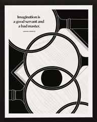 Literary Print - Agatha Christie - Imagination - Framed