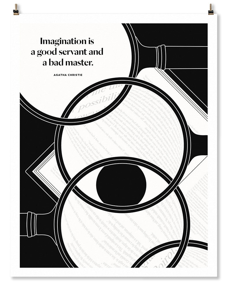 Literary Print - Agatha Christie - Imagination - Unframed