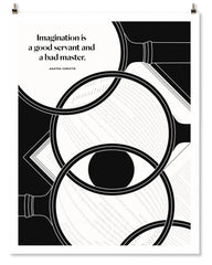 Literary Print - Agatha Christie - Imagination - Unframed