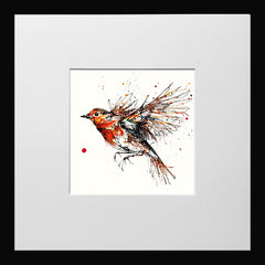 Print Open Edition Animals - Airborne-12 x 12-Small Flat Black Frame