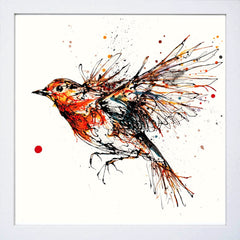 Print Open Edition Animals - Airborne-30 x 30-White Box Frame (No Mount)