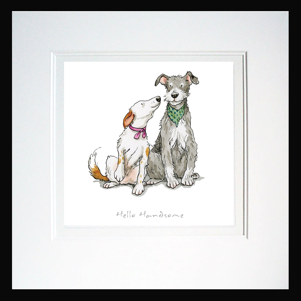 A Dog's Life - Hello Handsome Framed