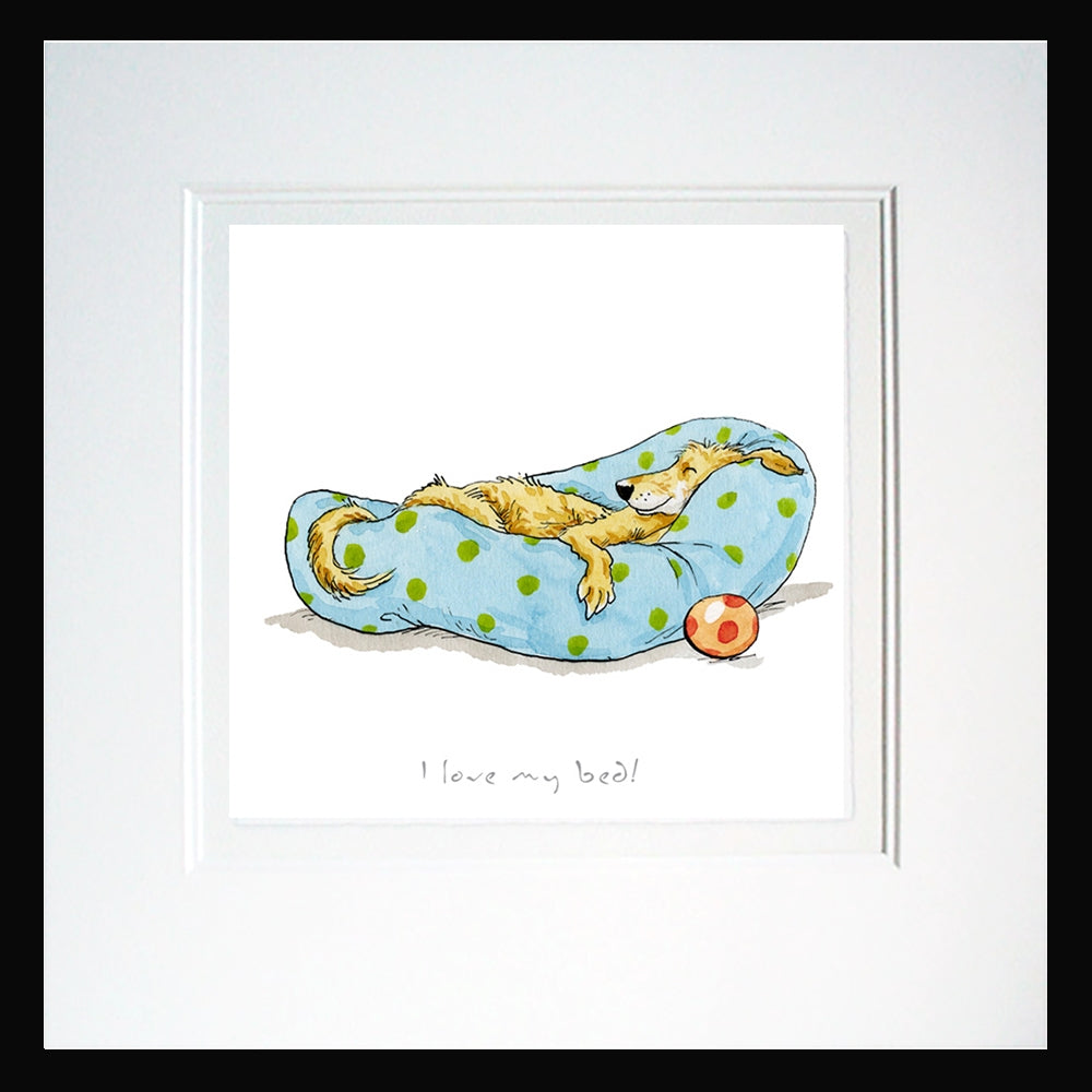 A Dog's Life - I Love My Bed Framed