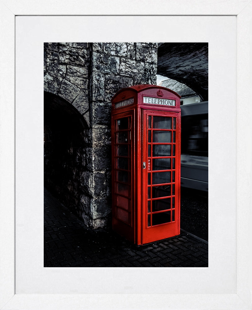 Call At Carnlough White Frame